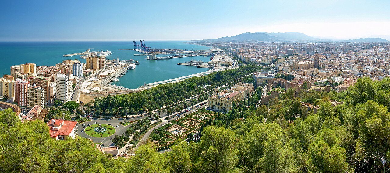Málaga văzută de la Gibralfaro
